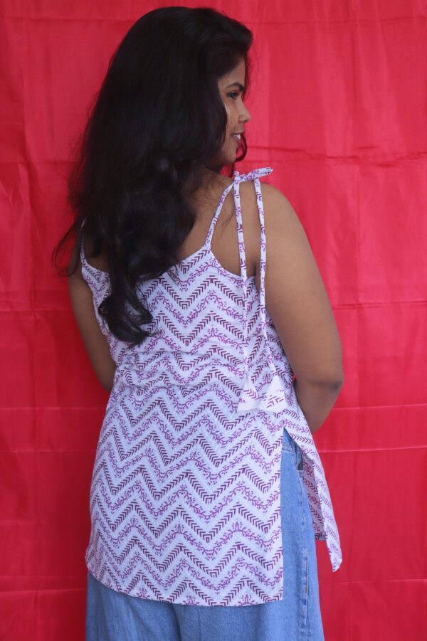 Vani short kurti with shoulder tie strap