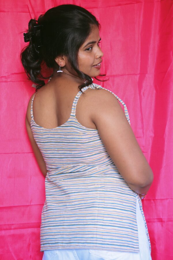Aadhya short kurti with shoulder tie strap