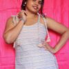 Aadhya short kurti with shoulder tie strap