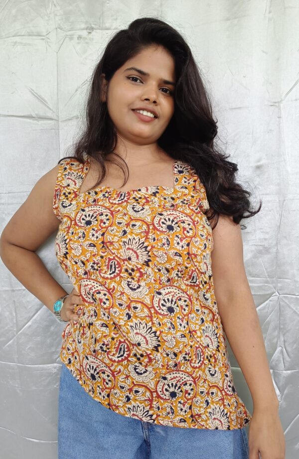 Shyla, Bold & Beautiful top, with statement front & back