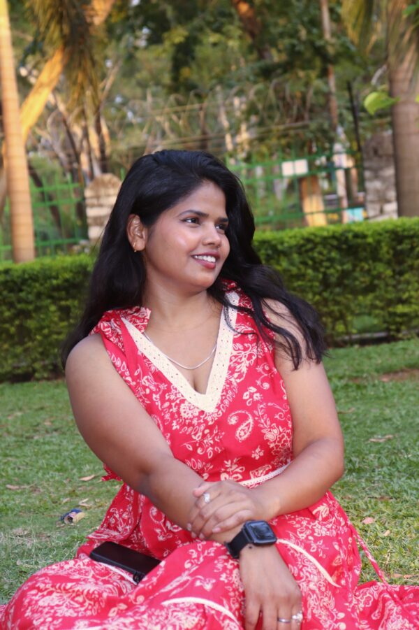 Laal Pari Midi Dress Shoulder Tie