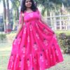 Anika, pink maxi dress with shoulder strap