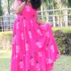 Anika, pink maxi dress with shoulder strap