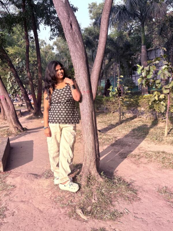 Sanaya shoulder tie strap short kurti