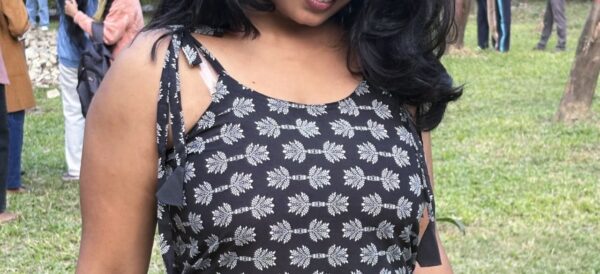 Sanaya shoulder tie strap short kurti